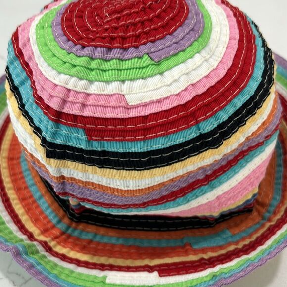 Filippo Catarzi | Y2K Vintage Women’s Rainbow Bucket Hat Italy Stripe Summer - Picture 7 of 11